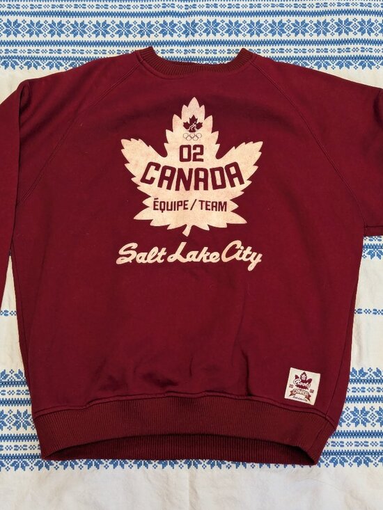 Roots Sweaters - Vintage Roots 2002 Salt Lake City Canada Olympic Crew Neck Sweater Size M